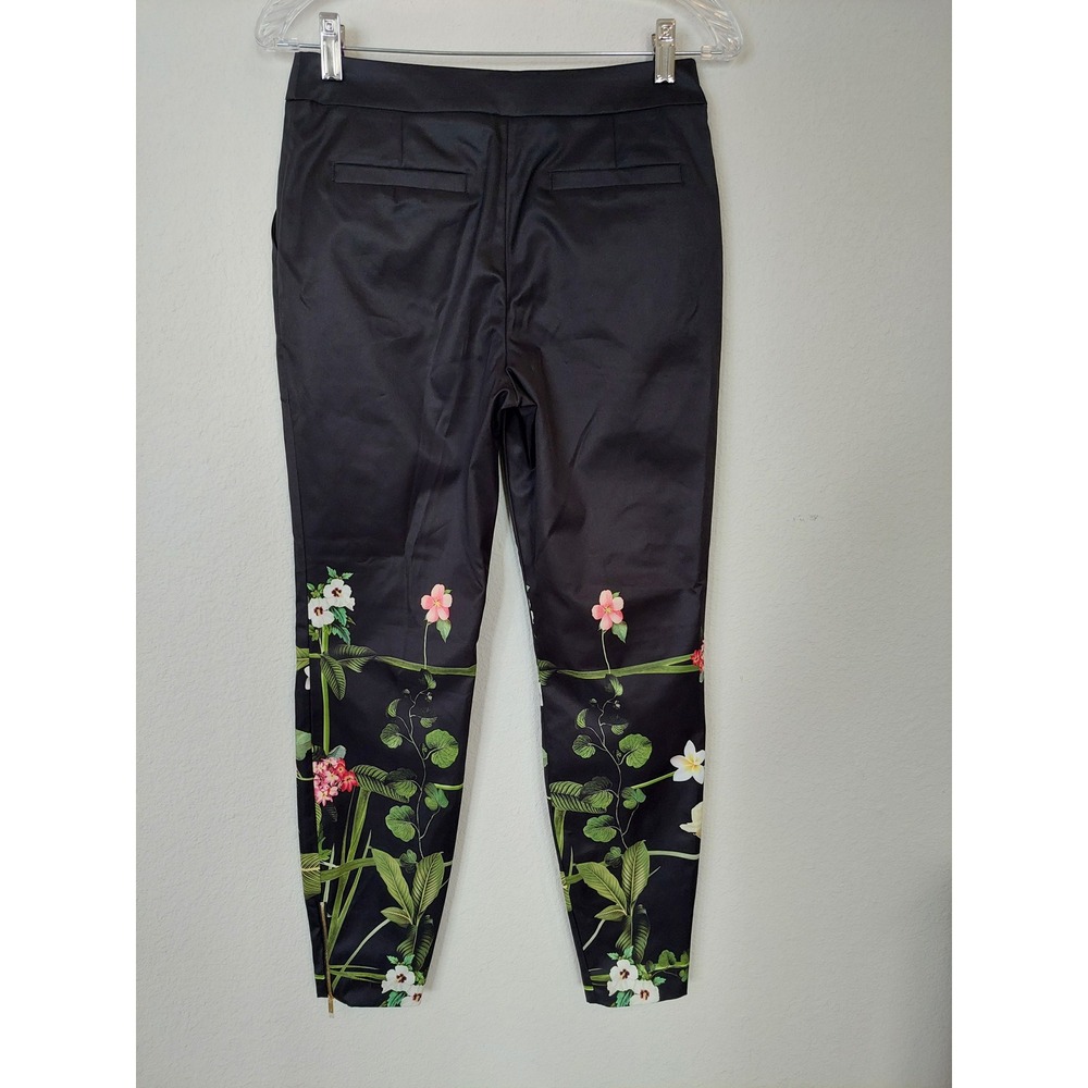 Ted Baker Hadas Secret Trellis Ankle Zip Trousers Pants Size 1 US 4 - Picture 6 of 12
